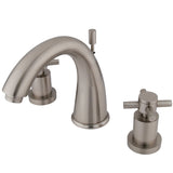 Concord Two-Handle 3-Hole Deck Mount Widespread Bathroom Faucet with Brass Pop-Up