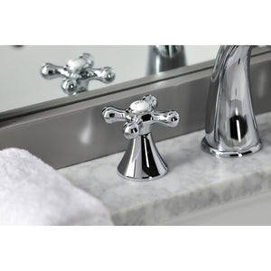 Naples Two-Handle 3-Hole Deck Mount Widespread Bathroom Faucet with Brass Pop-Up