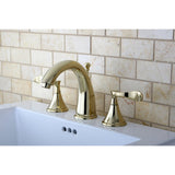 Century Two-Handle 3-Hole Deck Mount Widespread Bathroom Faucet with Brass Pop-Up