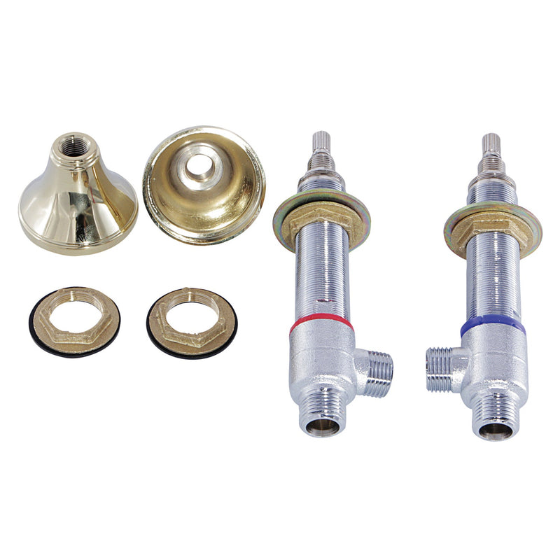 Kingston Hot And Cold Valve Included Handle Base Install Nut Washer (1 Pair)