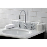 Essex Two-Handle 3-Hole Deck Mount Widespread Bathroom Faucet with Brass Pop-Up Drain