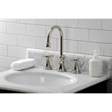 Essex Two-Handle 3-Hole Deck Mount Widespread Bathroom Faucet with Brass Pop-Up Drain