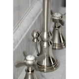 Essex Two-Handle 3-Hole Deck Mount Widespread Bathroom Faucet with Brass Pop-Up Drain