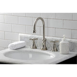 Essex Two-Handle 3-Hole Deck Mount Widespread Bathroom Faucet with Brass Pop-Up Drain
