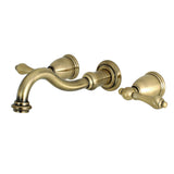 Restoration Two-Handle 3-Hole Wall Mount Roman Tub Faucet