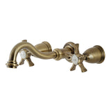 Hamilton Two-Handle 3-Hole Wall Mount Roman Tub Faucet