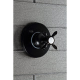 Single-Handle Three-Way Diverter Valve with Round Trim Kit