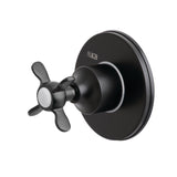 Single-Handle Three-Way Diverter Valve with Round Trim Kit