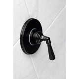 Single-Handle Three-Way Diverter Valve with Round Trim Kit