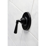 Single-Handle Three-Way Diverter Valve with Round Trim Kit