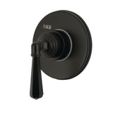 Single-Handle Three-Way Diverter Valve with Round Trim Kit