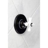 Single-Handle Three-Way Diverter Valve with Round Trim Kit
