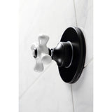 Single-Handle Three-Way Diverter Valve with Round Trim Kit