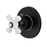 Single-Handle Three-Way Diverter Valve with Round Trim Kit