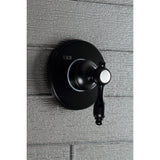 Tudor Single-Handle Three-Way Diverter Valve with Round Trim Kit