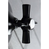 Single-Handle Three-Way Diverter Valve with Round Trim Kit
