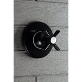 Single-Handle Three-Way Diverter Valve with Round Trim Kit