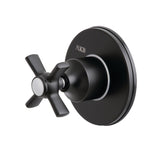 Single-Handle Three-Way Diverter Valve with Round Trim Kit