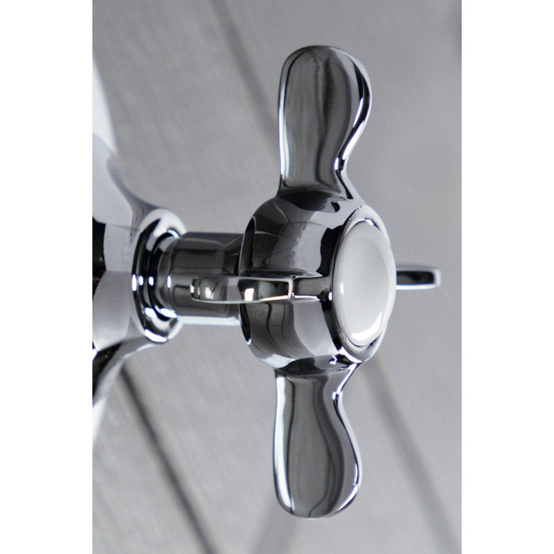 Single-Handle Three-Way Diverter Valve with Round Trim Kit