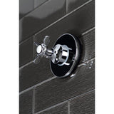 Single-Handle Three-Way Diverter Valve with Round Trim Kit