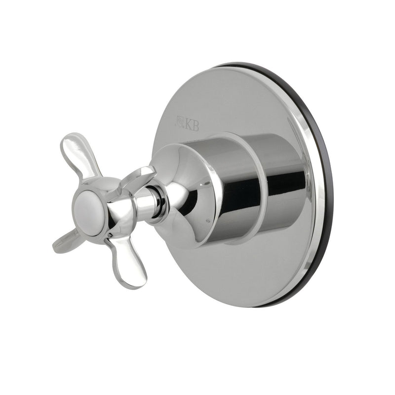 Single-Handle Three-Way Diverter Valve with Round Trim Kit