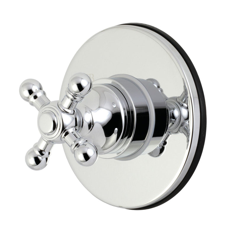 Single-Handle Three-Way Diverter Valve with Round Trim Kit