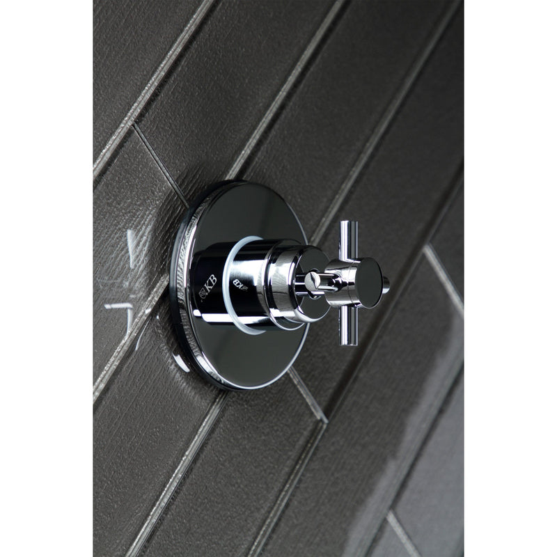 Concord Single-Handle Three-Way Diverter Valve with Round Trim Kit