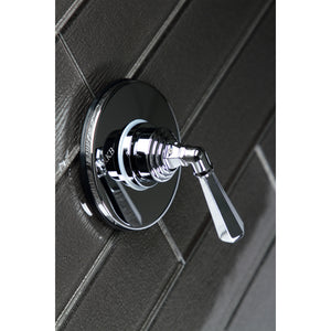 Single-Handle Three-Way Diverter Valve with Round Trim Kit