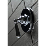 Single-Handle Three-Way Diverter Valve with Round Trim Kit