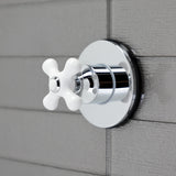 Single-Handle Three-Way Diverter Valve with Round Trim Kit
