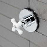 Single-Handle Three-Way Diverter Valve with Round Trim Kit