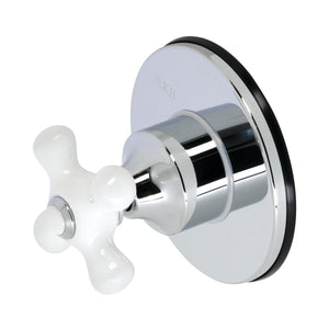 Single-Handle Three-Way Diverter Valve with Round Trim Kit