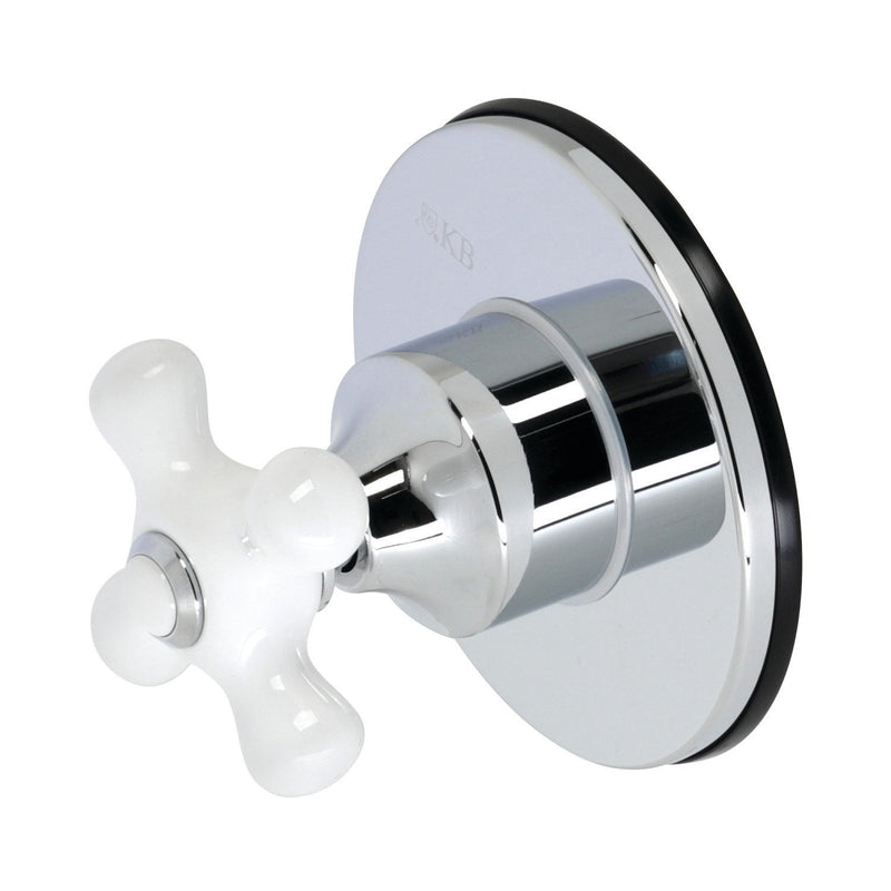 Single-Handle Three-Way Diverter Valve with Round Trim Kit