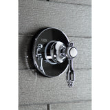 Tudor Single-Handle Three-Way Diverter Valve with Round Trim Kit