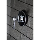 Tudor Single-Handle Three-Way Diverter Valve with Round Trim Kit
