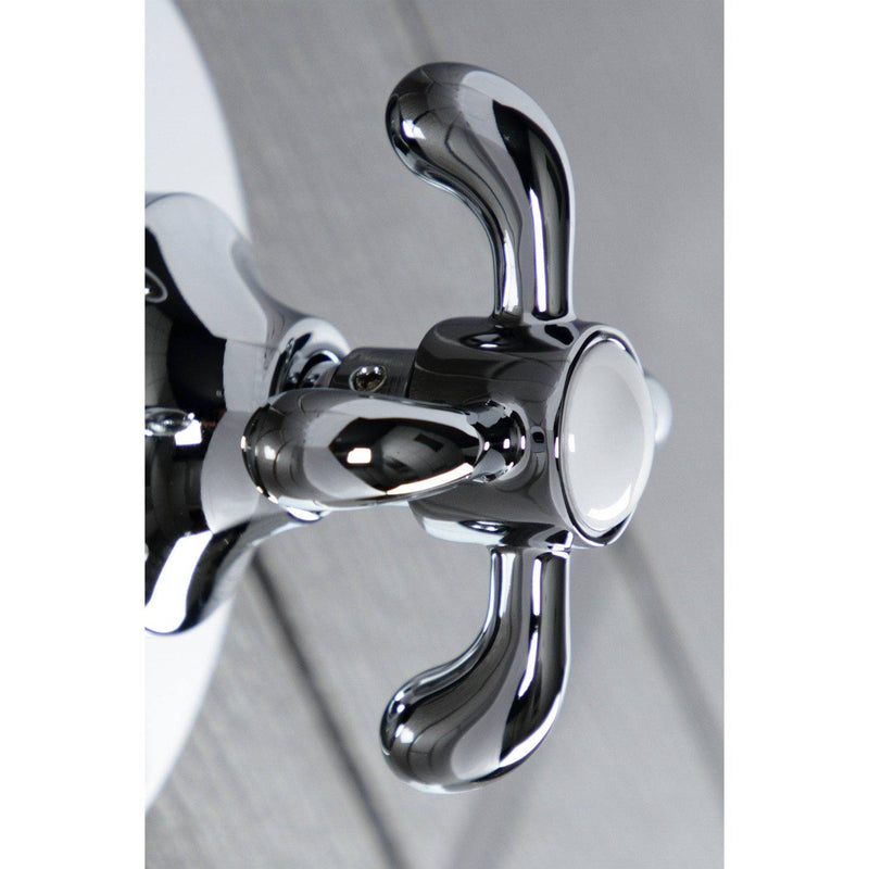 Single-Handle Three-Way Diverter Valve with Round Trim Kit