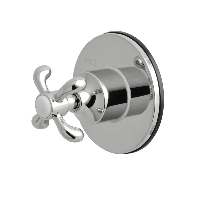 Single-Handle Three-Way Diverter Valve with Round Trim Kit