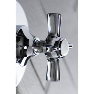 Single-Handle Three-Way Diverter Valve with Round Trim Kit