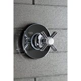 Single-Handle Three-Way Diverter Valve with Round Trim Kit