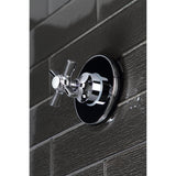 Single-Handle Three-Way Diverter Valve with Round Trim Kit