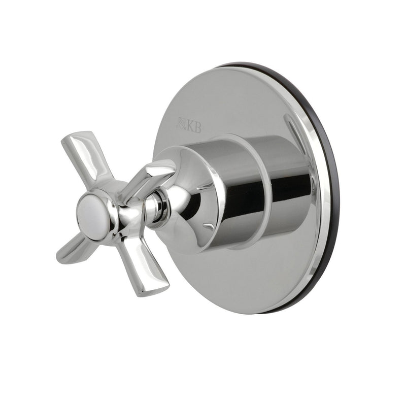 Single-Handle Three-Way Diverter Valve with Round Trim Kit