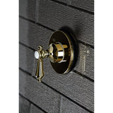 Heirloom Single-Handle Three-Way Diverter Valve with Round Trim Kit