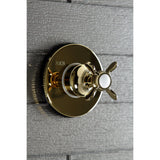 Single-Handle Three-Way Diverter Valve with Round Trim Kit