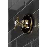 Single-Handle Three-Way Diverter Valve with Round Trim Kit