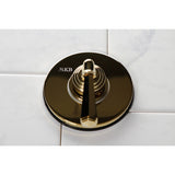 Single-Handle Three-Way Diverter Valve with Round Trim Kit
