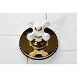 Single-Handle Three-Way Diverter Valve with Round Trim Kit