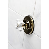 Single-Handle Three-Way Diverter Valve with Round Trim Kit