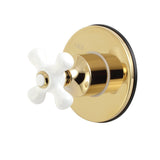 Single-Handle Three-Way Diverter Valve with Round Trim Kit