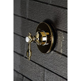 Tudor Single-Handle Three-Way Diverter Valve with Round Trim Kit