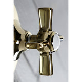 Single-Handle Three-Way Diverter Valve with Round Trim Kit